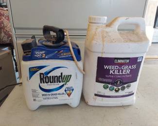 weed & grass killer - both about 3/4 full