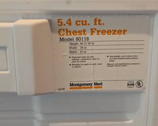 Montgomery Ward Chest Freezer