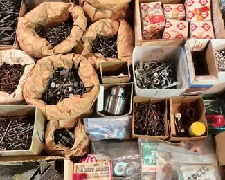 Assorted Nuts Bolts Nails