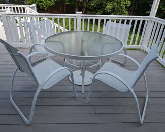 Glass Top Patio Set