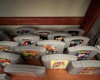 N64 games… Jewels include conkers bad fur day, 2 copies of Mario kart, goldeneye 007, donkey Kong, many more awesome and rare!