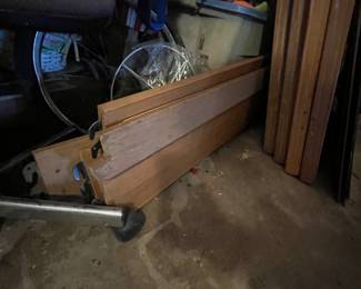 We do have side rails and they are real wood I do not believe that he originally planned connectors… We do also have the metal spring system they can insert days so that you can put a mattress directly on top.