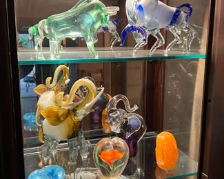 Some amazing blown glass figurine animals