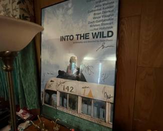 Awesome signed (by like nearly everybody!) Into The Wild movie poster! Even has Sean Penn Kristen Stewart & Eddie Vedder!!! We don’t have a COA for this but we spent a lot of time researching e-signature and they all check out; this is a really exciting piece!