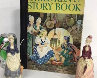 1934 Story Book and (2) Figurines