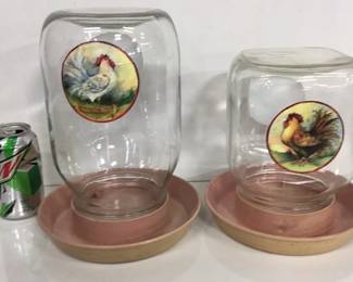 Glass Poultry Founts