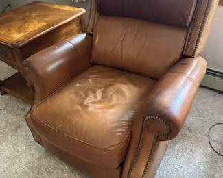 $75. LEATHER RECLINER.