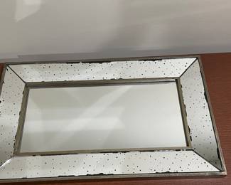 Additional view of mercury glass mirror as a tray ~