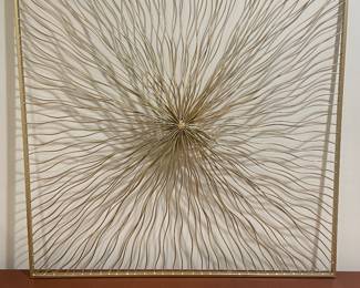 Gold metal wire frame wall decor, 28" x 28",  was $40, NOW $32