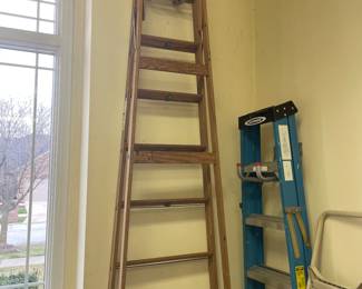 Large wooden ladder,  was $40, NOW $28