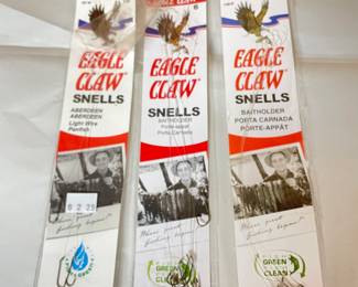 Eagle claw snells (3),  was $5, NOW $4