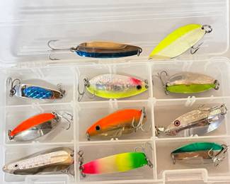 Assorted fishing hooks and lures (11), was $30, NOW $20