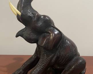 Large Black elephant, 10"W x 12"H,  $28