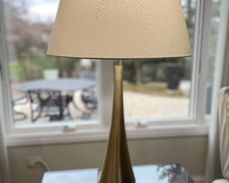 Brushed gold lamp, 32"H,  $44