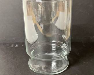 Glass cylinder vase / candle holder, 8.5"H x 5.5"D,  was $10, NOW $7