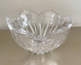 Crystal tulip bowl,  8" diameter,  was $24, NOW $14