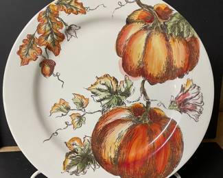Maxcera Pumpkin Plate, 14"D,  was $8, NOW $6