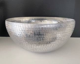 Large silver metal bowl, 12" diameter x 6"H,  was $18, NOW $14