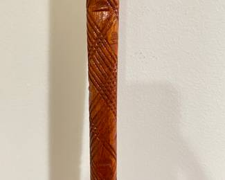 Additional closeup view of carving on cane ~