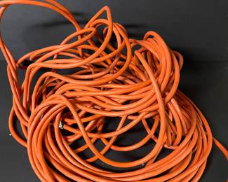 Long orange extension cord,  $12