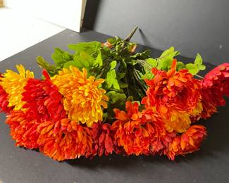 2 stems of yellow and orange flowers,  was $10, NOW $6