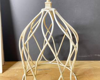 Wire ivory cage, 12"D x 17"H,  was $18, NOW $14