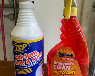 Zep Calcium, lime and rust remover,  was $4, NOW $3.  Orange all purpose cleaner,   was $4, NOW $3