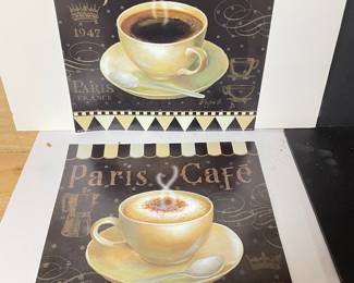 2 Cafe Bistro prints, 12" x 12", was $8, NOW $6