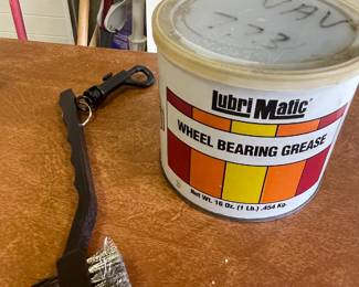 Wire brush,  was $3, NOW $2.  Wheel bearing grease,  $2