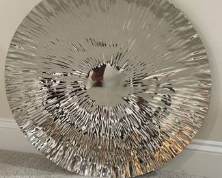 Large Round Silver Wall Decor, 24" diameter,  $40