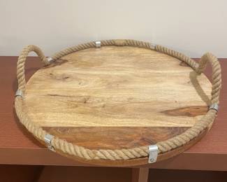 Round wood rope tray, 19",  was $24, NOW $18