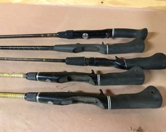 Misc. Rods, Black Handles (5):  was $80 All, NOW $55 ALL