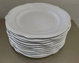 Set of 12 Southern Living white dinner plates.  was $28, NOW $18