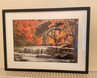 Fall in Berea Falls in Autumn framed print, 31"W x 23"H,  was $58, NOW $38
