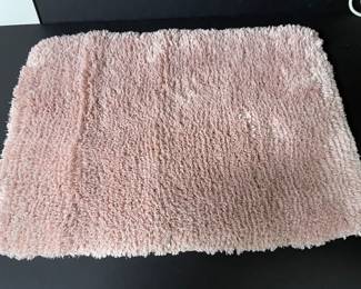 Pink throw rug, 24"W x 17"D,  was $10, NOW $7