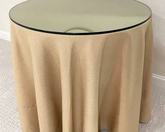 Round table with thick glass top, 30" diameter X 31"H, was $30, NOW $20