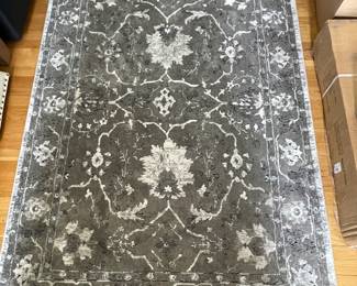 Grey area rug, 4'7" x 6'7",  $75