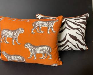 Down Tiger pillow  and tiger stripe pillow, reversible  was $48, NOW $38