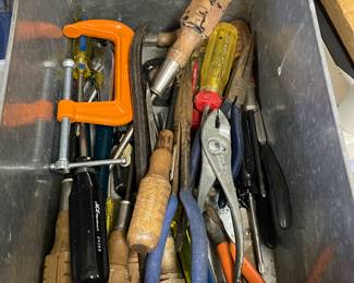 Assorted misc screwdrivers, vices, wrenches,  was $20, NOW  $14