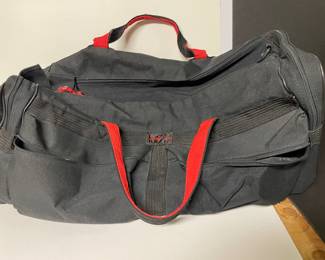Black duffle bag w/ red handles. was $20, NOW $12