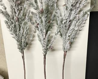 3 flocked pine stems,  $12