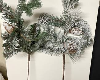 2 flocked pine stems, was $8, NOW $6