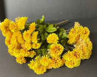 2 stems of yellow flowers,  was $10, NOW $6