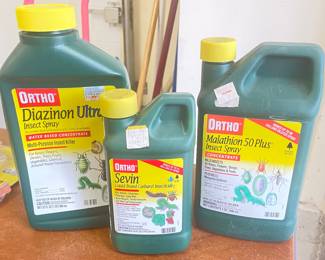 Diazinon, Sevin and Malathion insect sprays, $12