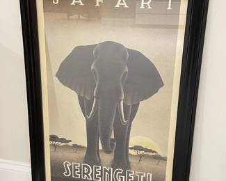 Safari Serengeti Guided Tours framed print, 21"W x 31"H,  $35