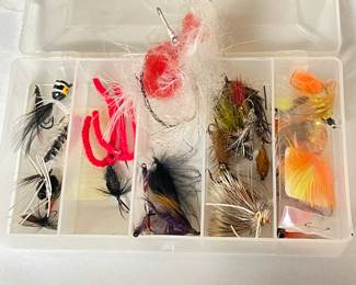 Box of fly fishing flies assortment,  was $20, NOW $14