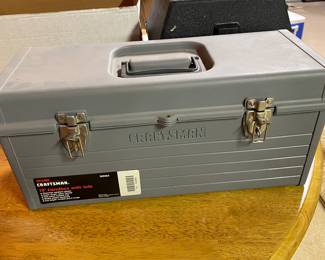 Craftsman grey tool box, $9