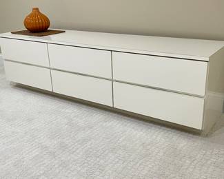 White 6 drawer custom console, 72"W x 20"H x 18"D,  was $345, NOW $245