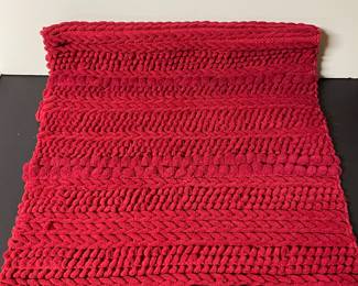 Ribbed red rug,  32"L x 21"W,  was $10, NOW $7