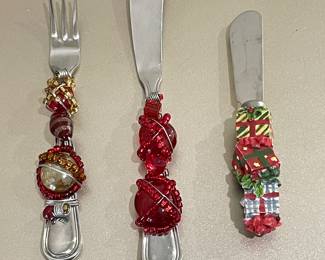 Decorative horduerve fork and butter/spread knives,  was $6, NOW $4